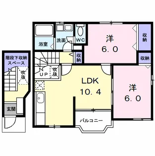 ラ・ラ・キャメロン【2階】の間取り