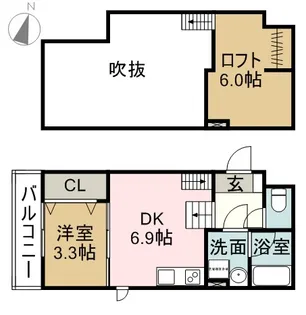 FAMILY STAGE道徳Ⅱ【1階】の間取り