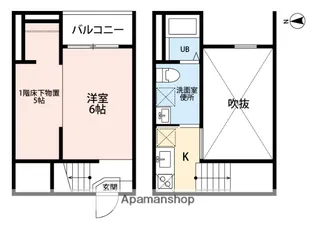 ビッグアンブレラ【1階】の間取り