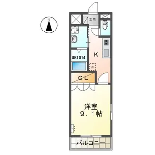 サンモネット【201号室】の間取り