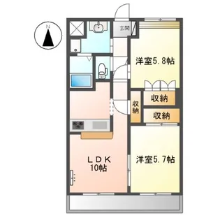 グランセル【2階】の間取り