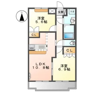 コンフォース西前田【1階】の間取り