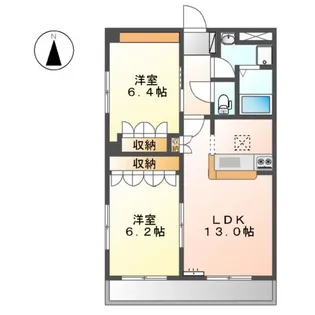 エクセルハイム・N【1階】の間取り
