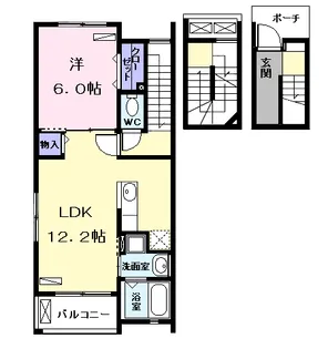 1LDKの間取り画像