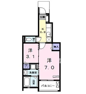 2Kの間取り画像