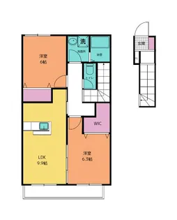 ヴィラシャンテ【101号室号室】の間取り