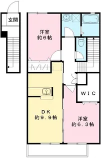 ヴィラシャンテ【202号室号室】の間取り