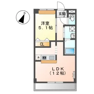 エクシードJINⅡ【2階】の間取り