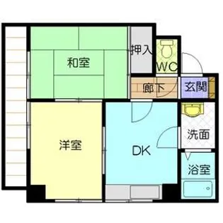 ユーハウス六番町9B号室【9階】の間取り