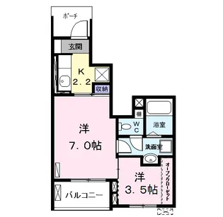グラン ソレイユ Ⅰ【1階】の間取り