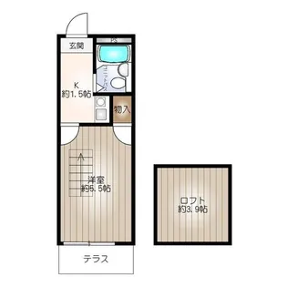レオパレス港楽【2階】の間取り