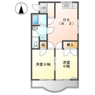 シャトルウィング【2階】の間取り