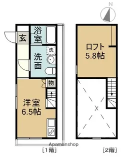チェレスタ道徳【1階】の間取り