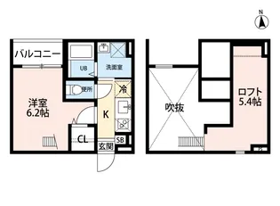 1Kの間取り画像