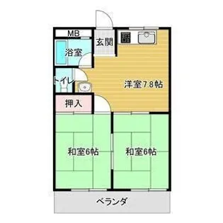 第2リバーサイド清水【2階】の間取り