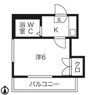 パレス新瑞橋【203号室】の間取り
