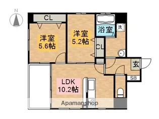 ライトクロト名港【4階】の間取り