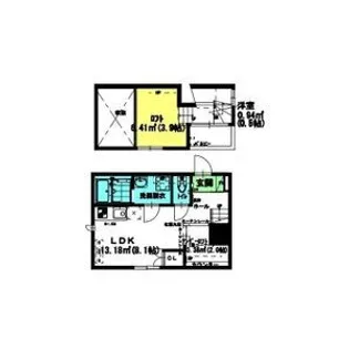 RADIANCE浜(レイディエンス浜)【1階】の間取り