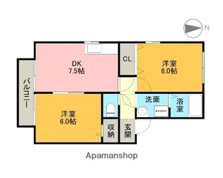 ヴィラ エトワール,B【1階】の間取り