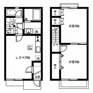 愛知県名古屋市中川区戸田5丁目【テラスハウス】の間取り