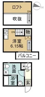 アースクエイク豊II【1階】の間取り