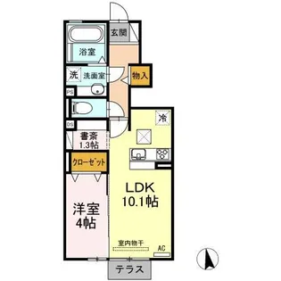 ベルカーサ秋葉【1階】の間取り