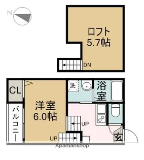 ブランドール【1階】の間取り