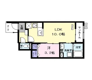 グランディール【1階】の間取り