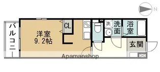 ルシエル東海通サウス【2階】の間取り