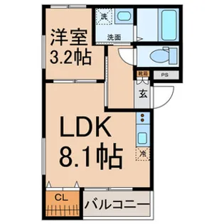 オウルージュ鶴里駅前【1階】の間取り