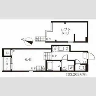 ハーモニーテラス八番Ⅱ【1階】の間取り