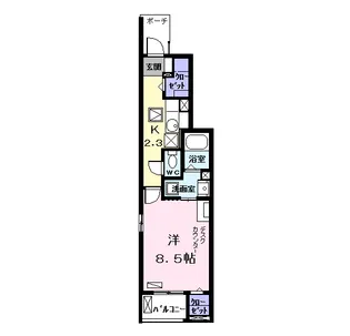 エルディム助光Ⅱ【1階】の間取り