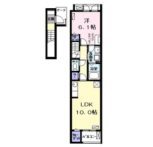 エルディム助光Ⅱ【2階】の間取り