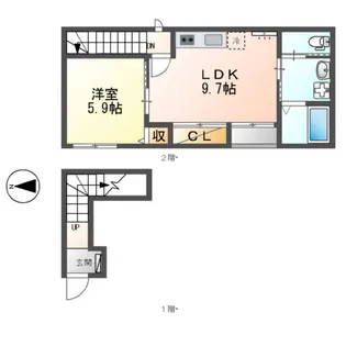 エスポワール正保【2階】の間取り