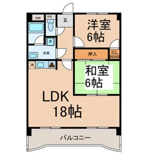 ラフォーレDAIDOU【3階】の間取り