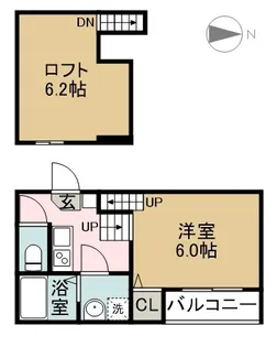 ハーモニーテラス東海通【2階】の間取り