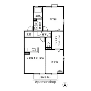 ウィルモア鳴尾【2階】の間取り