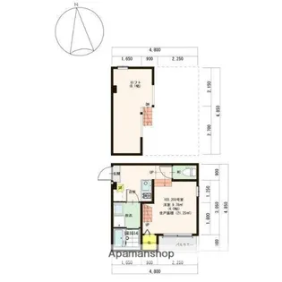 旭ハイツ 津金【2階】の間取り