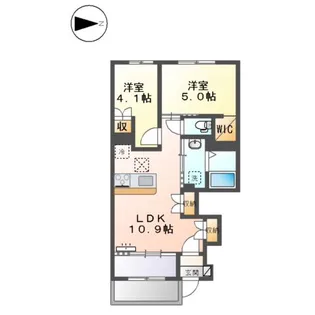 シャルマン ペール【103号室】の間取り