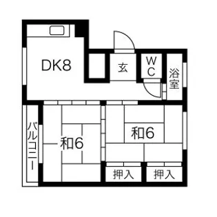 マンションヒロタ B【2階】の間取り