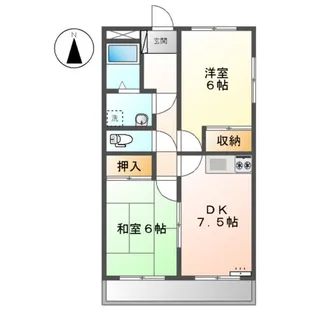 ラブリーハウスⅡ番館・Ⅲ番館【3階】の間取り