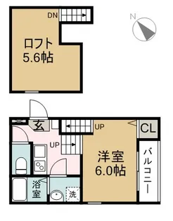 ハーモニーテラス明治【2階】の間取り