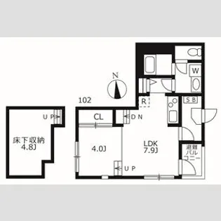 ハーモニーテラス寺崎町【1階】の間取り