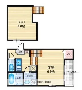 ハーモニーテラス津金Ⅲ【1階】の間取り