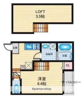 ハーモニーテラス津金Ⅲ【2階】の間取り