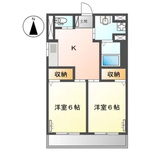 グランフィール【4階】の間取り