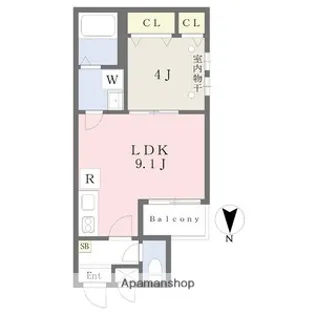 CHERIM柴田【1階】の間取り