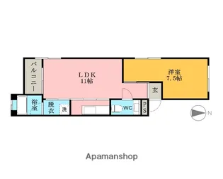 デビュタハウス【3階】の間取り