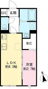 コム ジュ スイ【102号室号室】の間取り