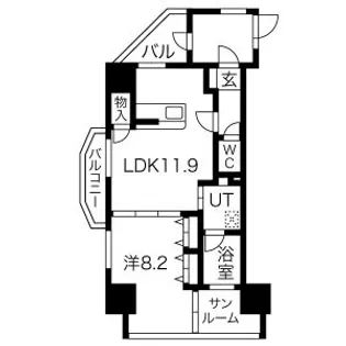 1LDKの間取り画像
